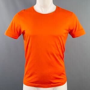 JIL SANDER Size S Orange Rust Jersey Cotton Scoop Neck T-shirt